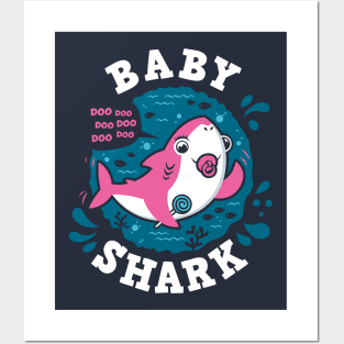 Baby Shark Girl Pacifier Posters and Art